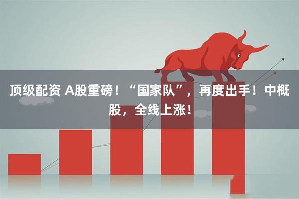 顶级配资 A股重磅！“国家队”，再度出手！中概股，全线上涨！
