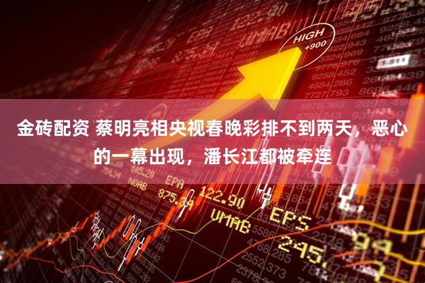 金砖配资 蔡明亮相央视春晚彩排不到两天，恶心的一幕出现，潘长江都被牵连